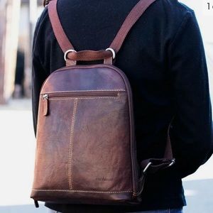 Jack George’s leather brown bag purse unisex